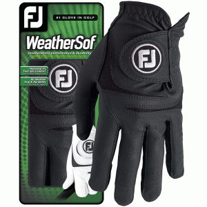 FootJoy Weathersof All Weather Golf Glove Black Pair