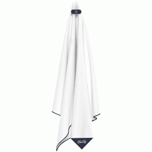 Blue Tees Golf utility towel in white