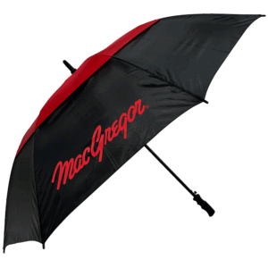 MACGREGOR STORM 64" VENTED GOLF UMBRELLA - BLACK / RED