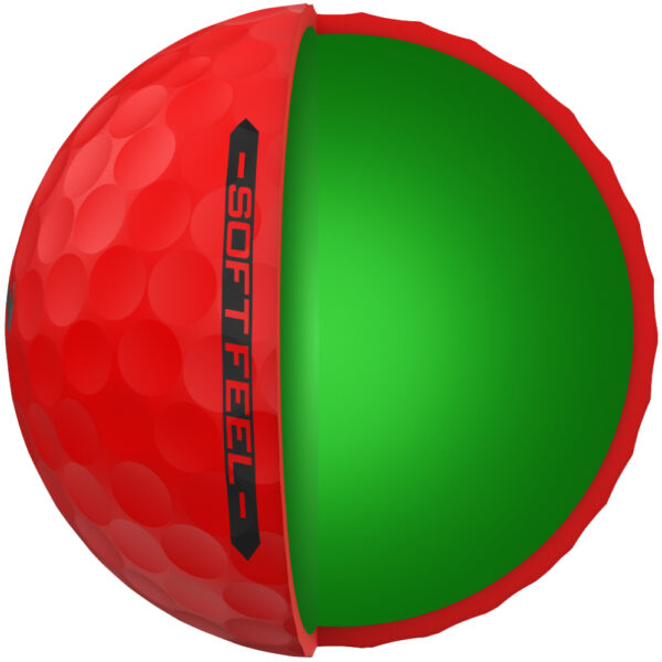 SRIXON 2026 SOFT FEEL GOLF BALLS - BRITE RED - HOTGOLF
