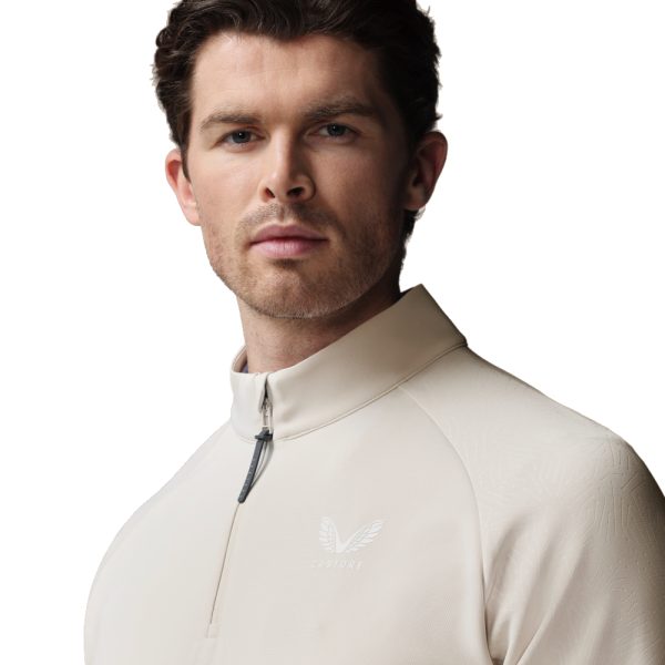 CASTORE 2026 FLEX DEBOSSED 1/4 ZIP GOLF MIDLAYER – WINDCHIME / WHITE ...